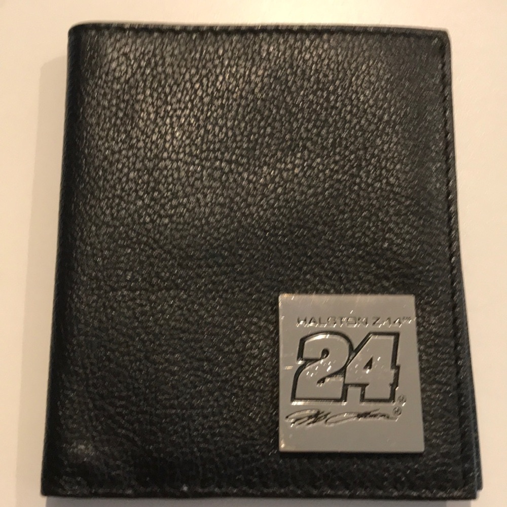 Halston Z-14 Jeff Gordon black leather wallet